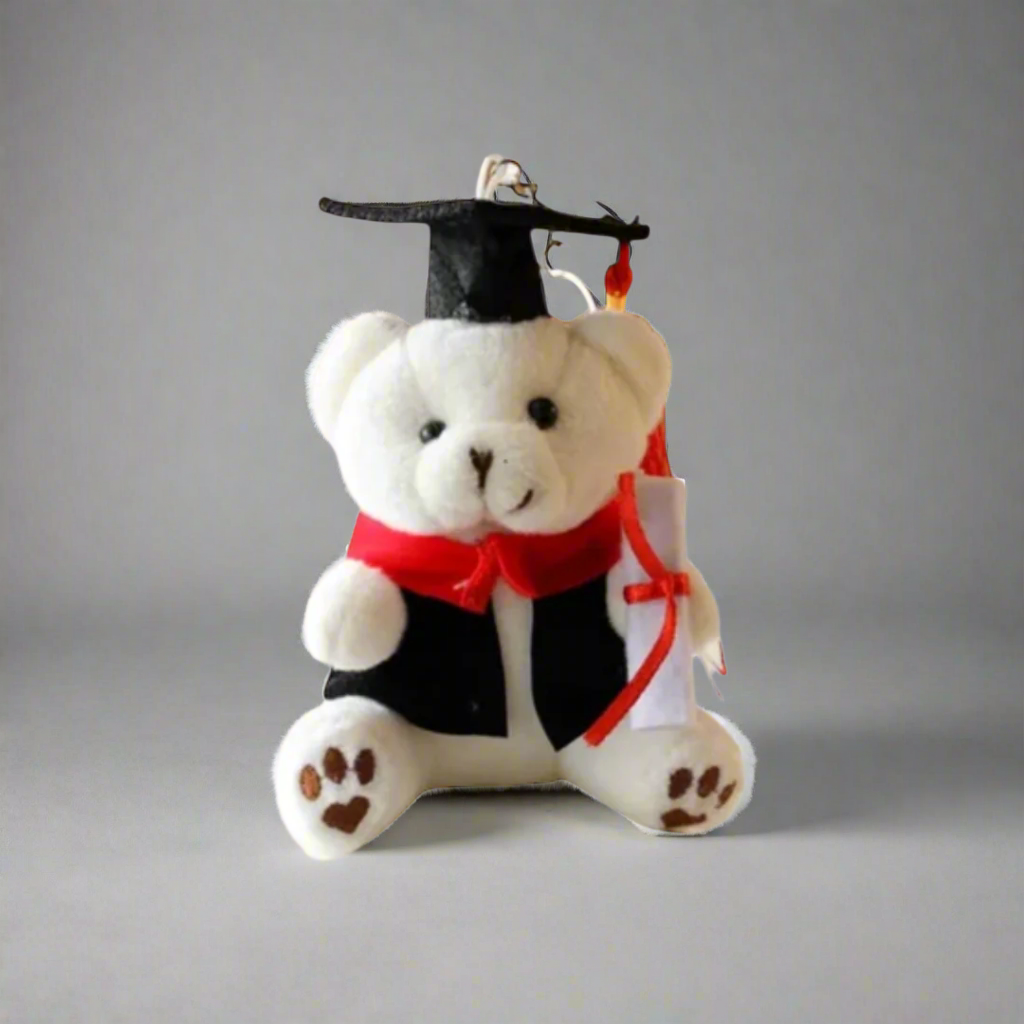 White Graduation Bear