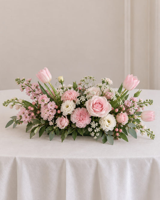 Pink Themed Table Centerpiece