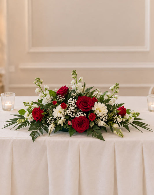 Red Themed Table Centerpiece