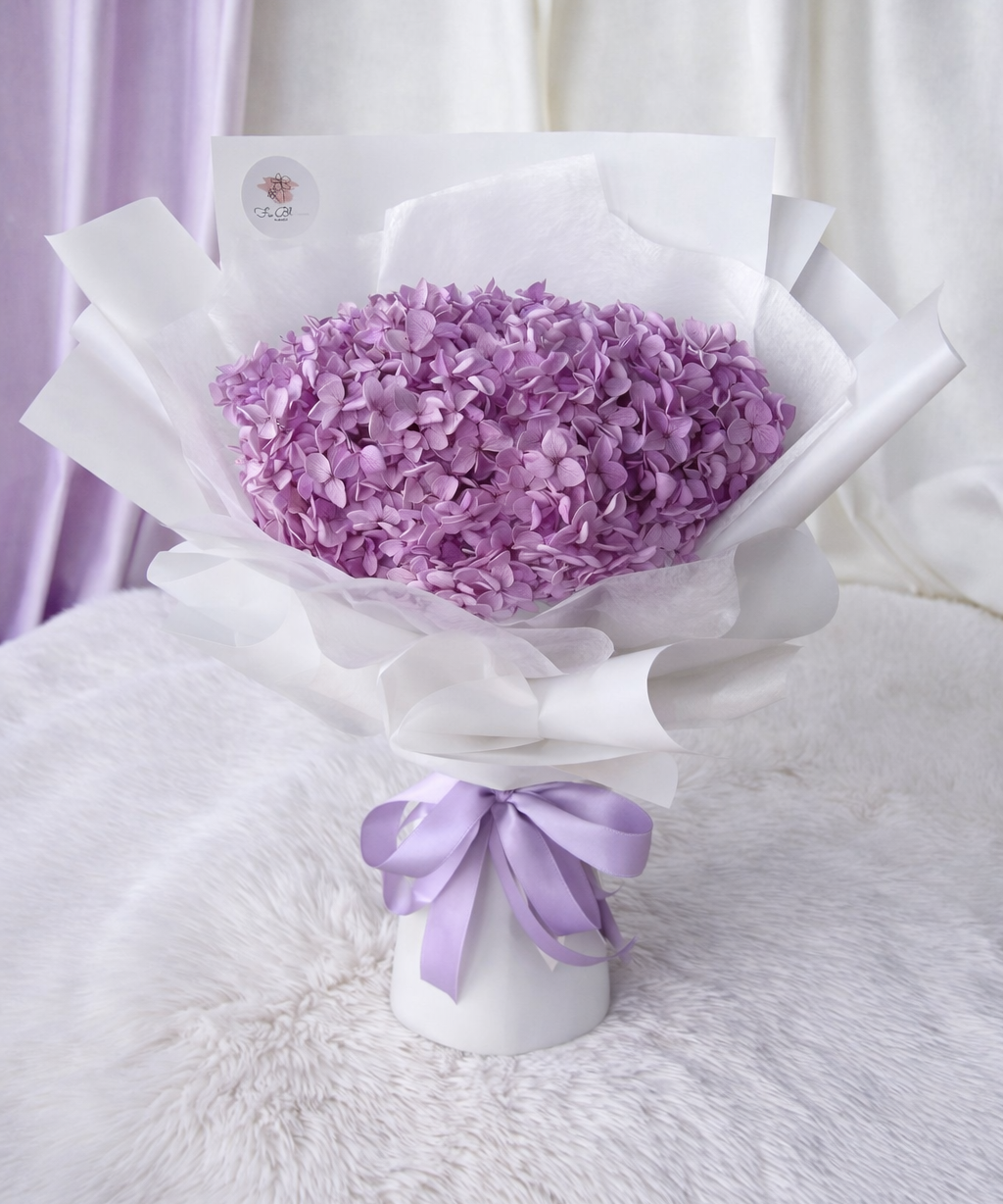 Preserved Purple Hydrangea