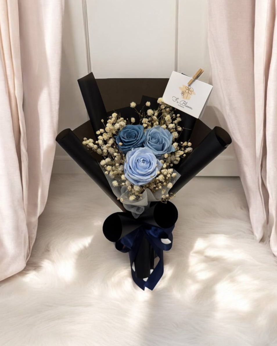 Tri-Colour Blue Bouquet