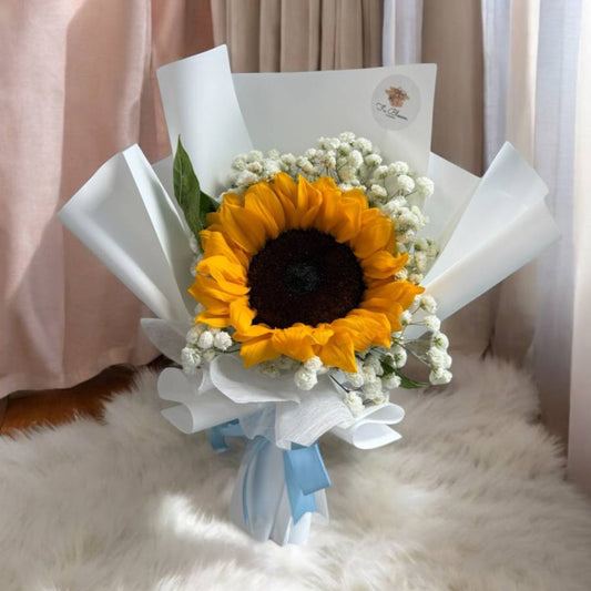 Sunflower & Baby’s Breath Bouquet