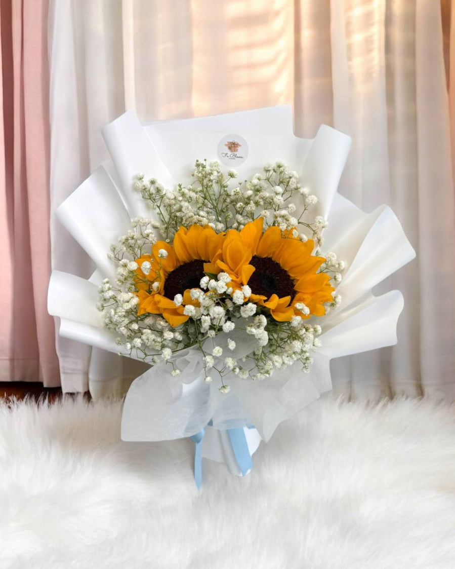 2 Sunflower & Baby's Breath Bouquet
