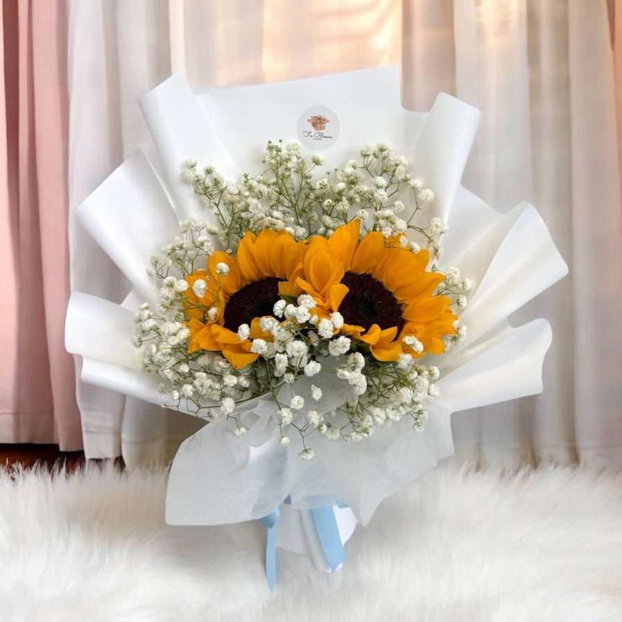 2 Sunflower & Baby's Breath Bouquet