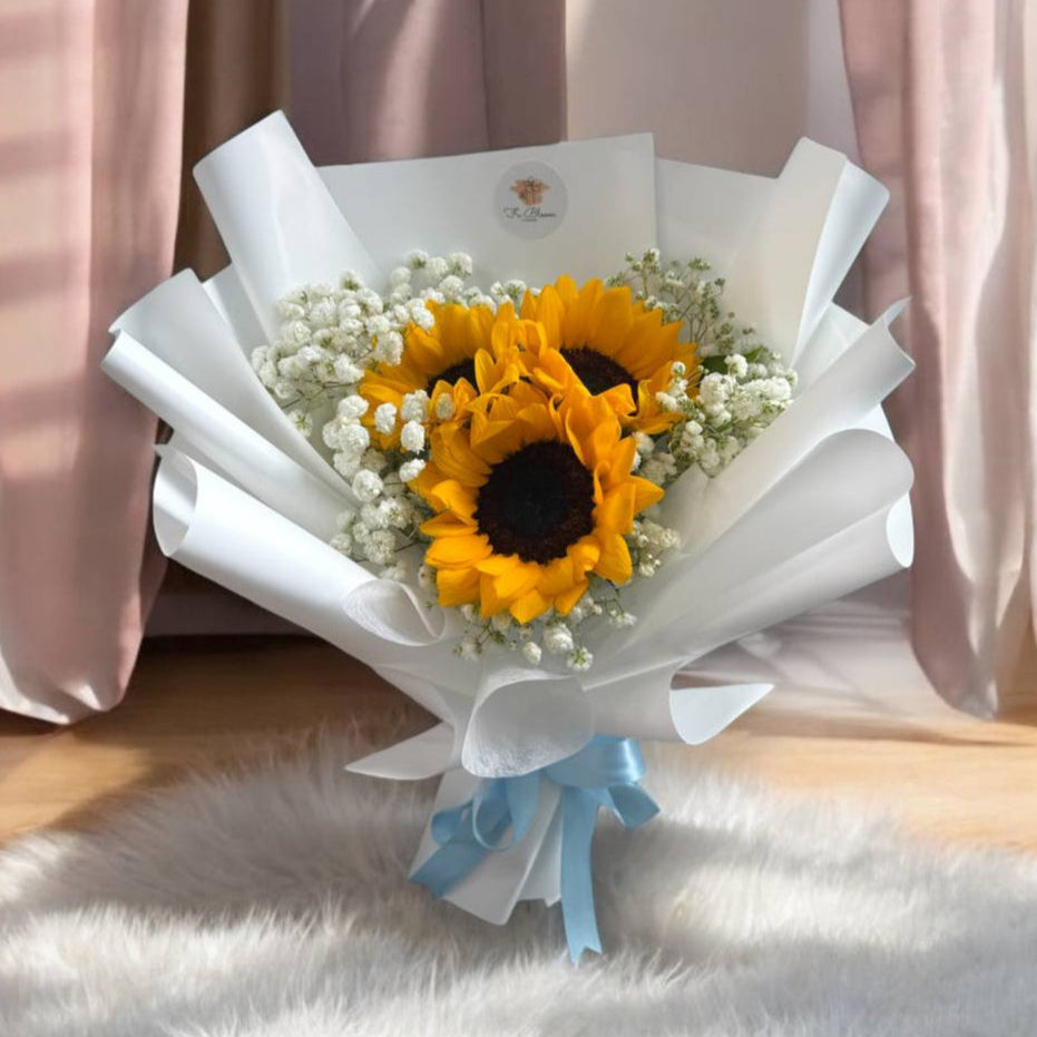 3 Sunflower & Baby's Breath Bouquet