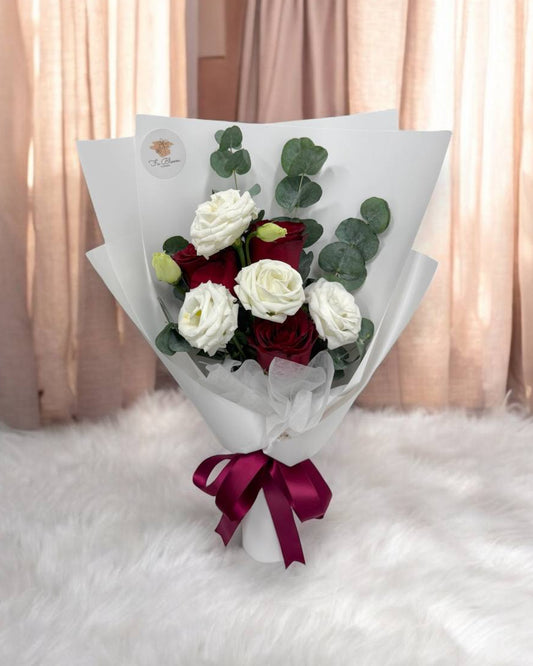Fresh Roses Eustoma Bouquet