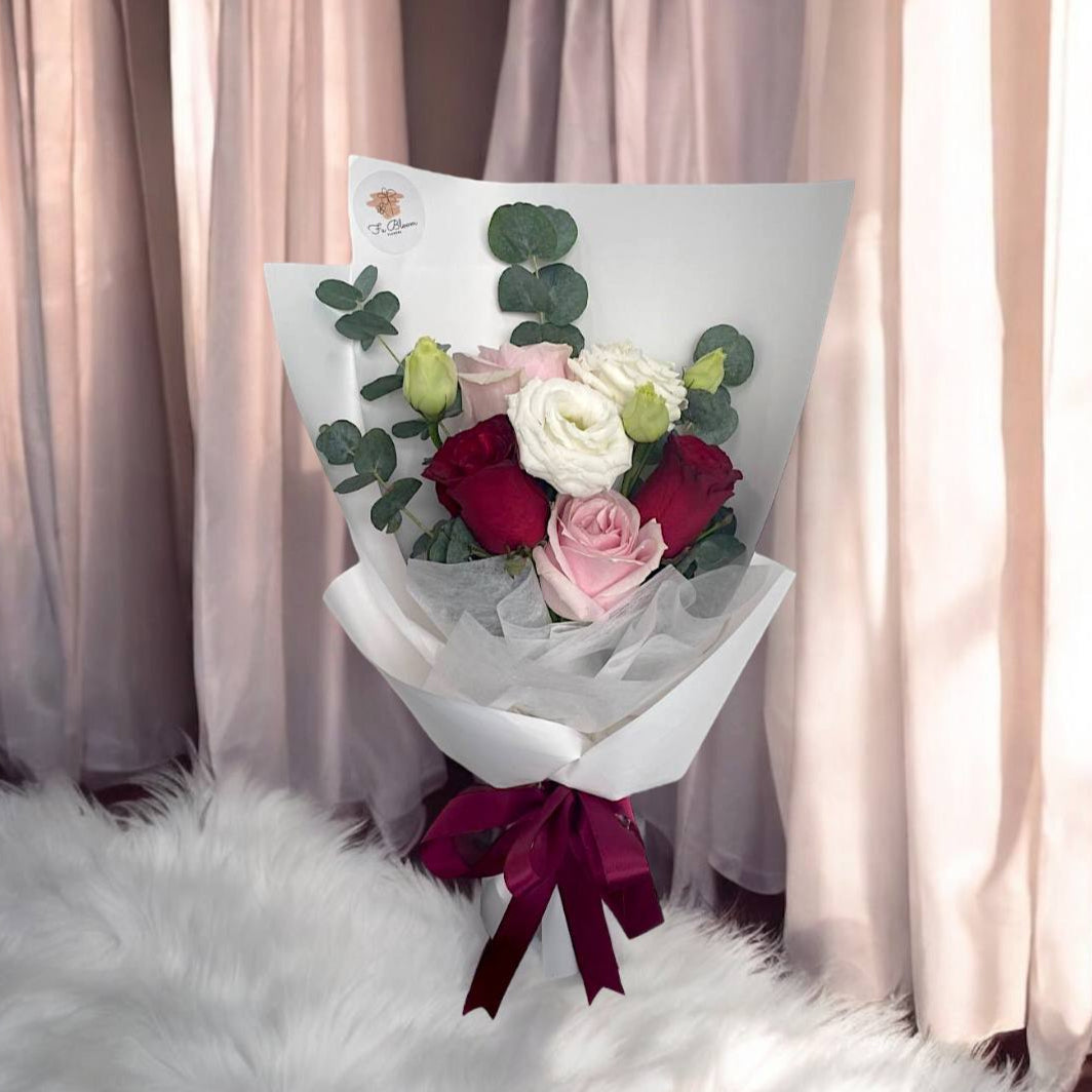 Fresh Roses Eustoma Bouquet