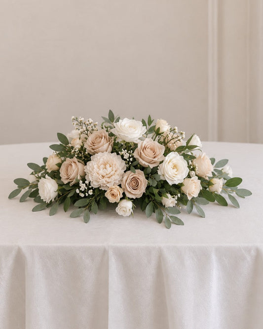 Champagne Themed Table Centerpiece