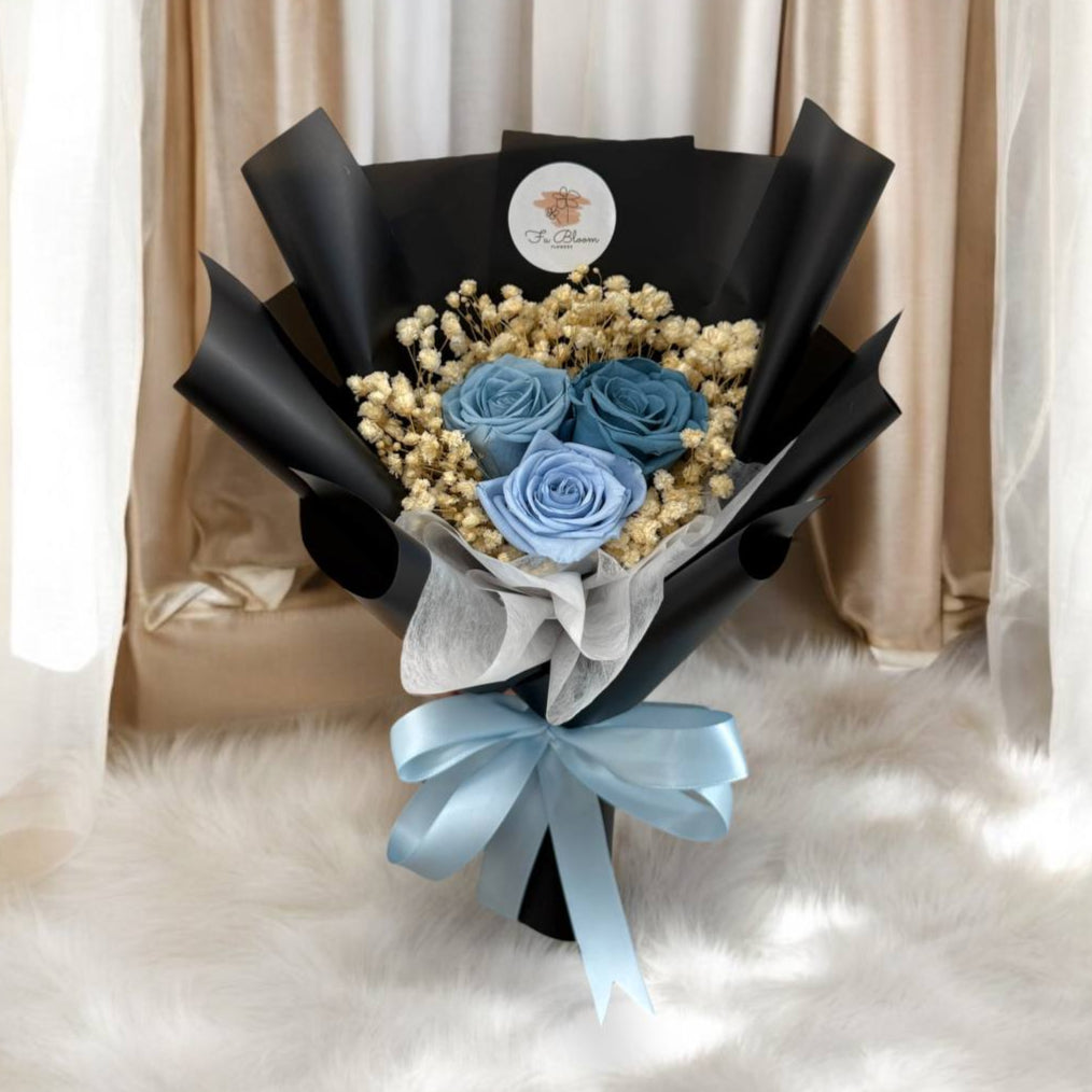 Tri-Colour Blue Bouquet