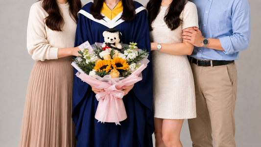Graduation bear bouquet from Fu Bloom Flowers