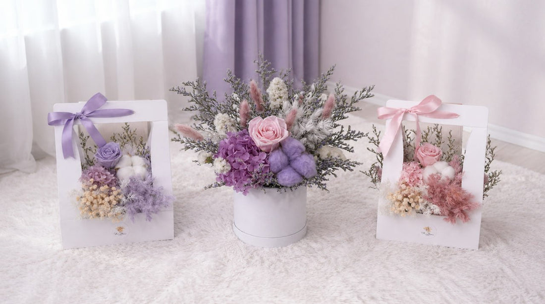  Preserved flowers in a box — preserved bloomboxes and preserved flower arrangements from Fu Bloom Flowers Singapore
