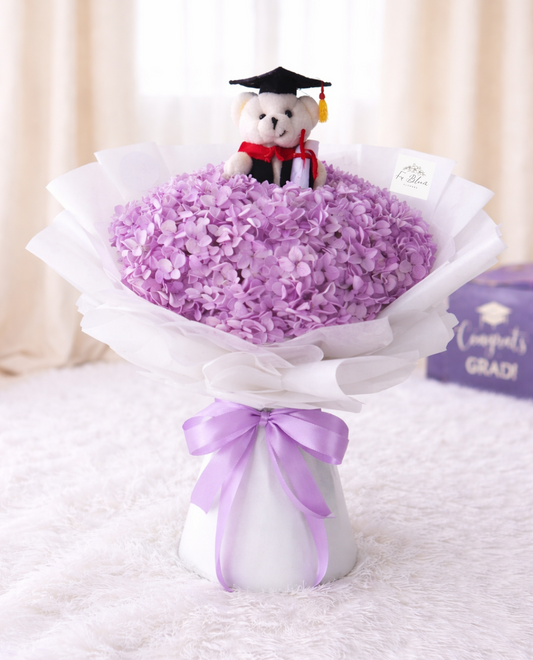 [GRAD] Preserved Purple Hydrangea