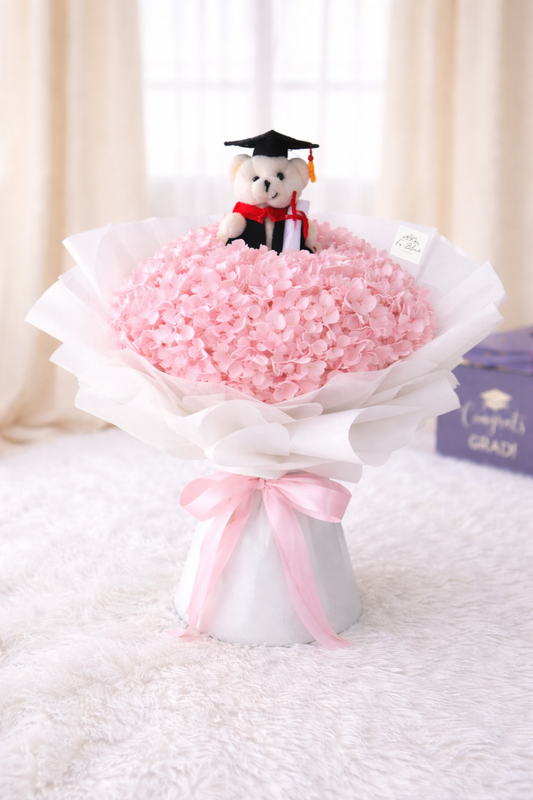 [GRAD] Preserved Pink Hydrangea