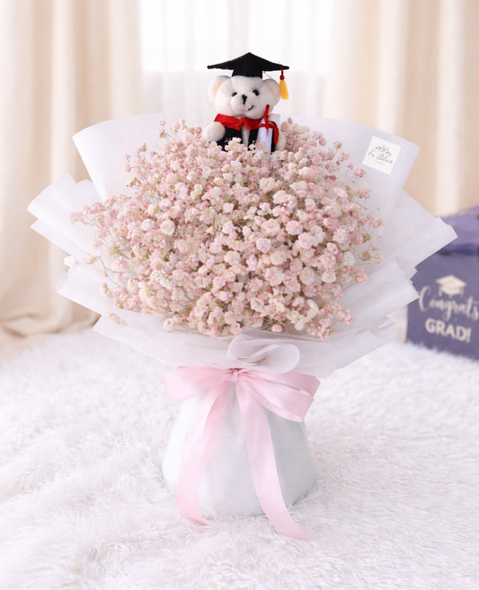 [GRAD] Pink Baby's Breath Bouquet