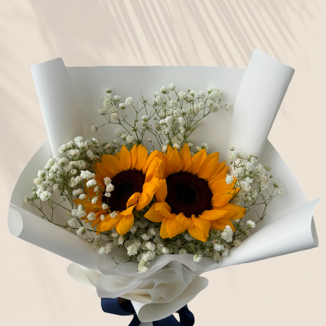 2 Sunflower & Baby's Breath Bouquet