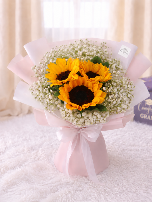[GRAD] 3 Sunflower & Baby’s Breath NB