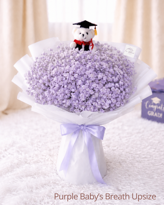 [GRAD] Purple Baby's Breath Bouquet