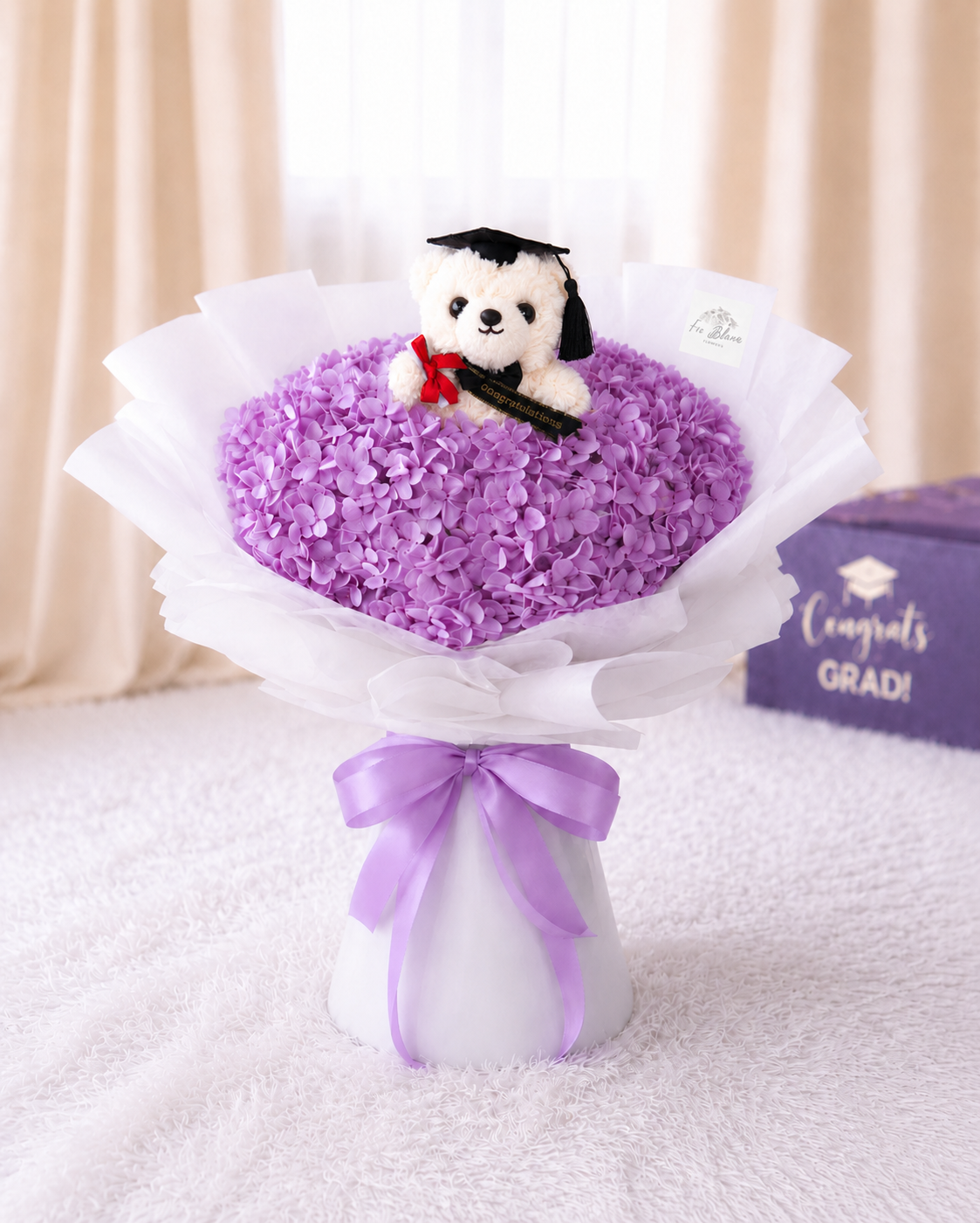 [GRAD] Preserved Purple Hydrangea