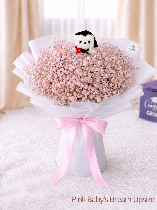[GRAD] Pink Baby's Breath Bouquet
