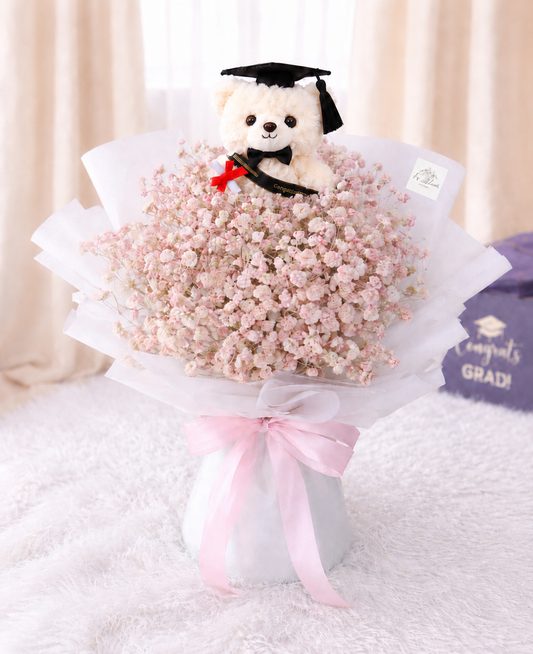 [GRAD] Pink Baby's Breath Bouquet