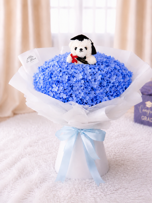 [GRAD] Preserved Blue Hydrangea