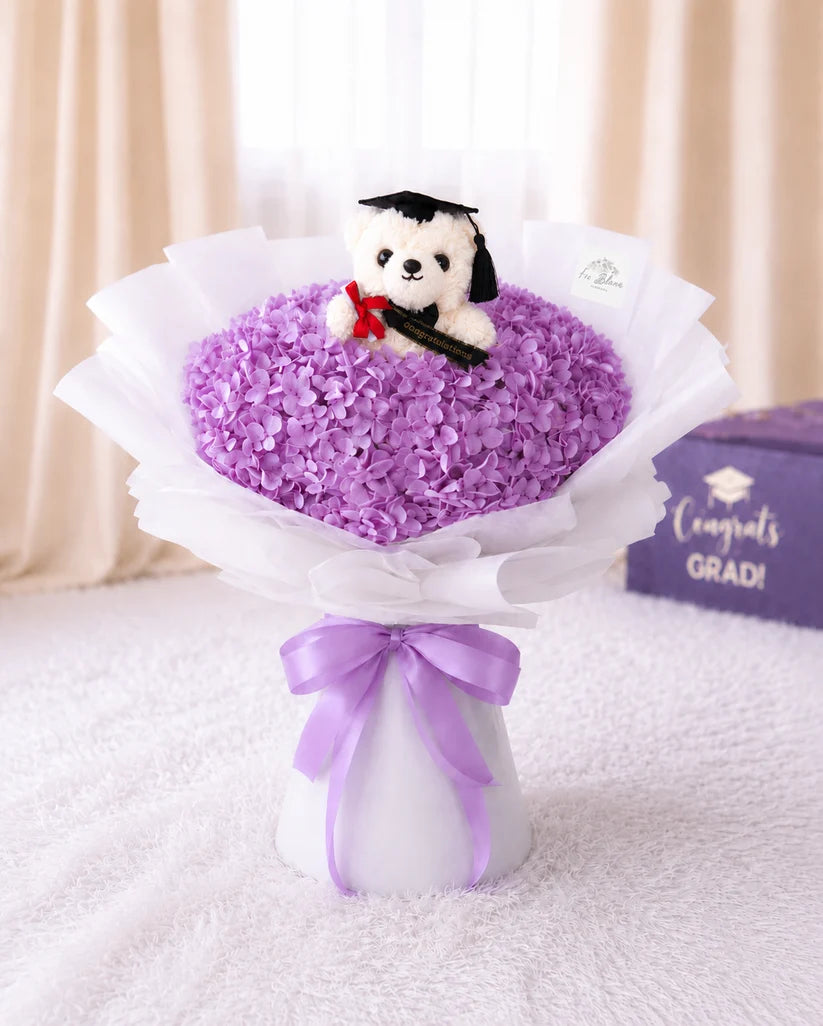 [GRAD] Preserved Purple Hydrangea