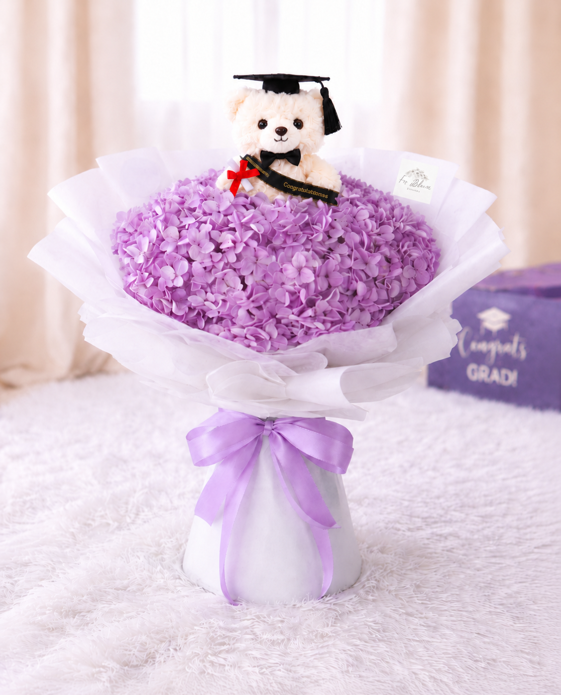[GRAD] Preserved Purple Hydrangea