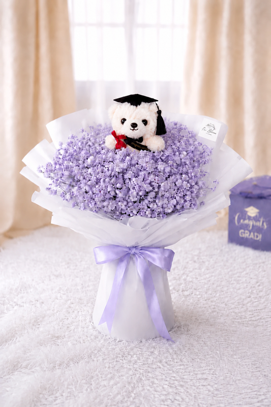 [GRAD] Purple Baby's Breath Bouquet