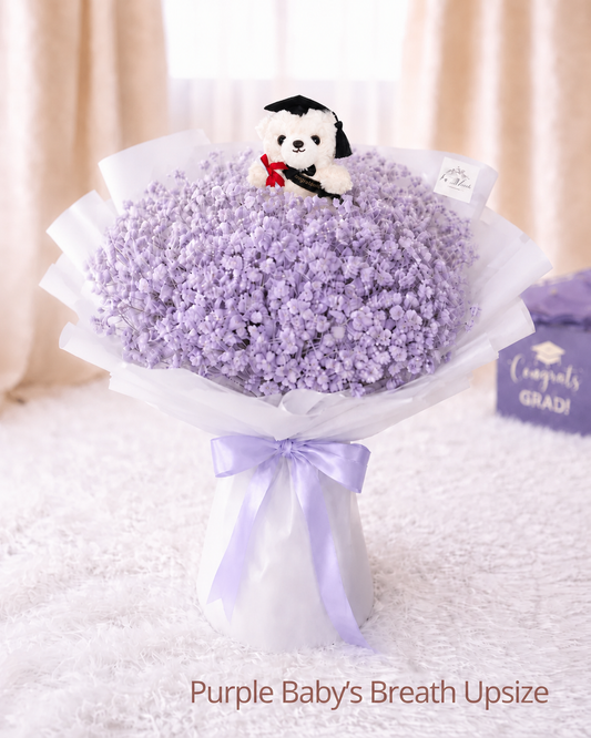 [GRAD] Purple Baby's Breath Bouquet