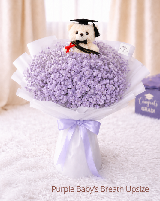 [GRAD] Purple Baby's Breath Bouquet
