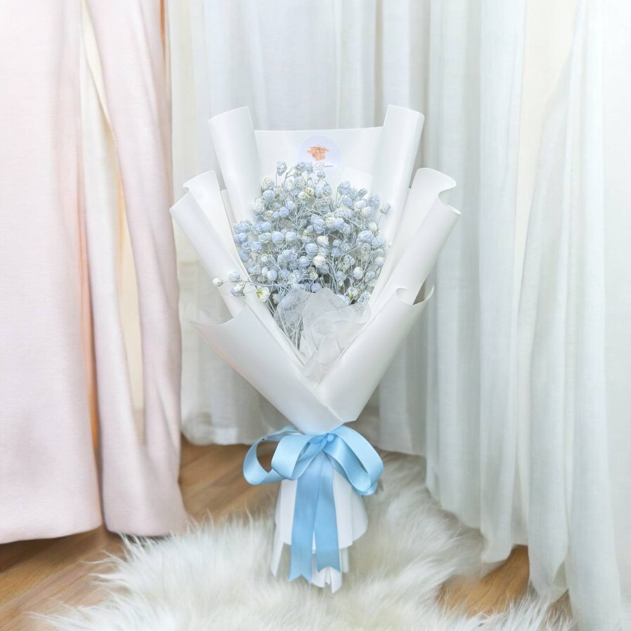 Blue Baby's Breath Bouquet