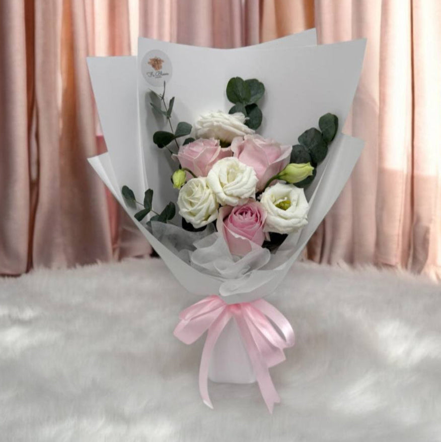 Fresh Roses Eustoma Bouquet