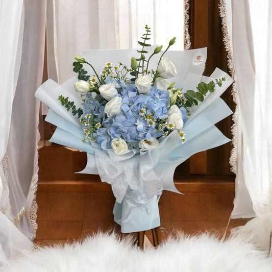 Hydrangea Eustoma Daisy Bouquet