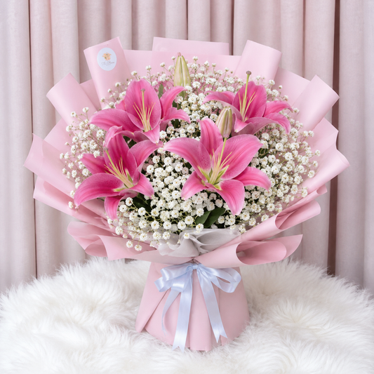 Lily & Baby's Breath Bouquet