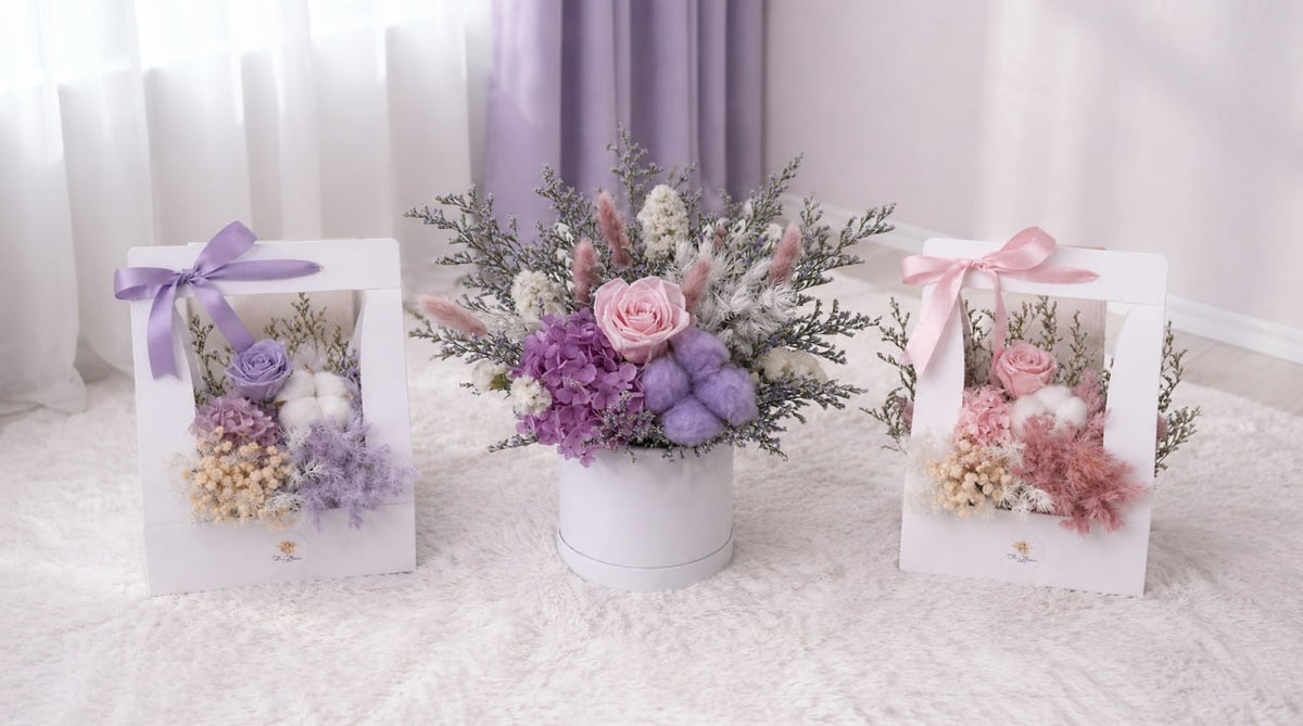  Preserved flowers in a box — preserved bloomboxes and preserved flower arrangements from Fu Bloom Flowers Singapore