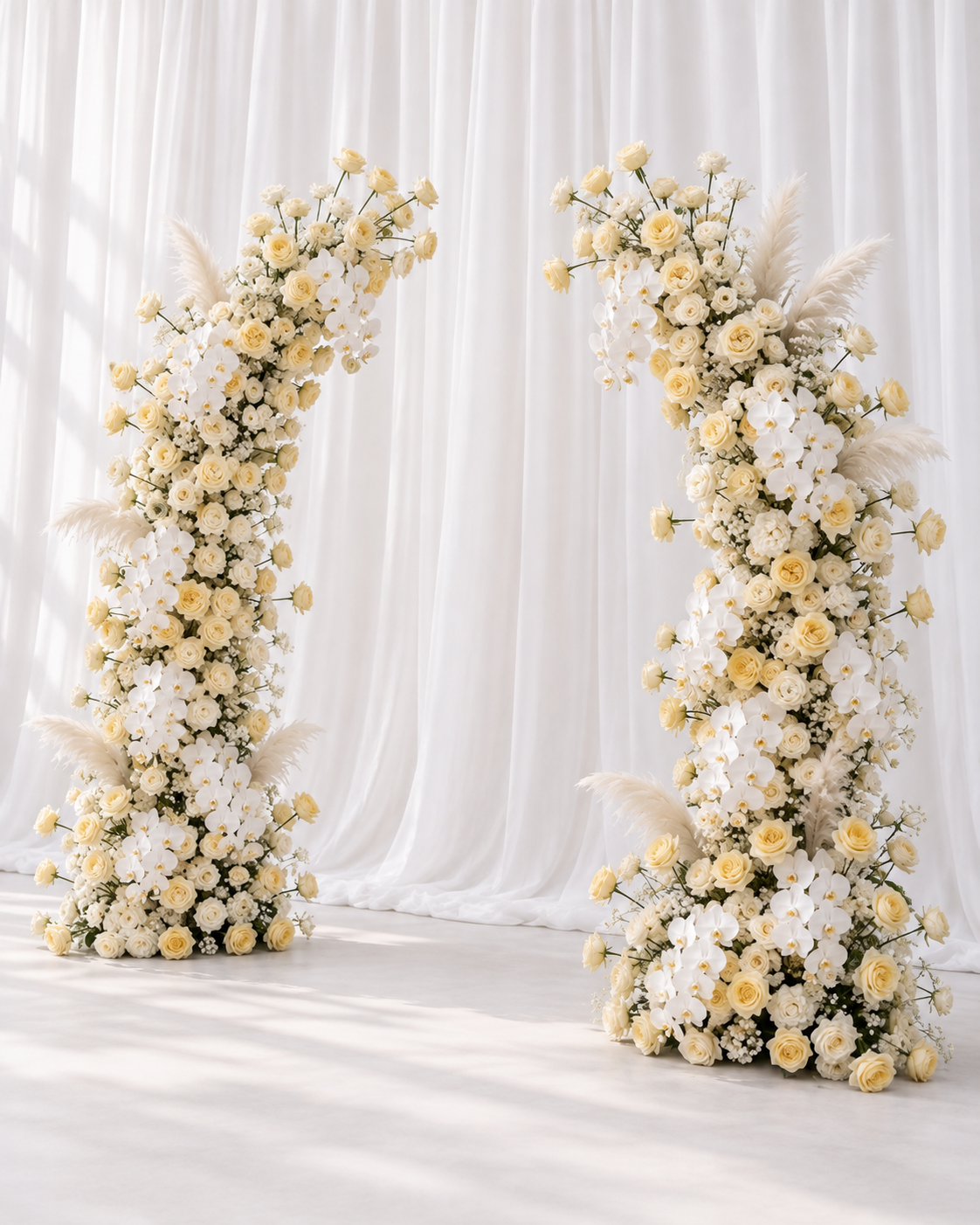 Yellow & White Themed Floral Arch