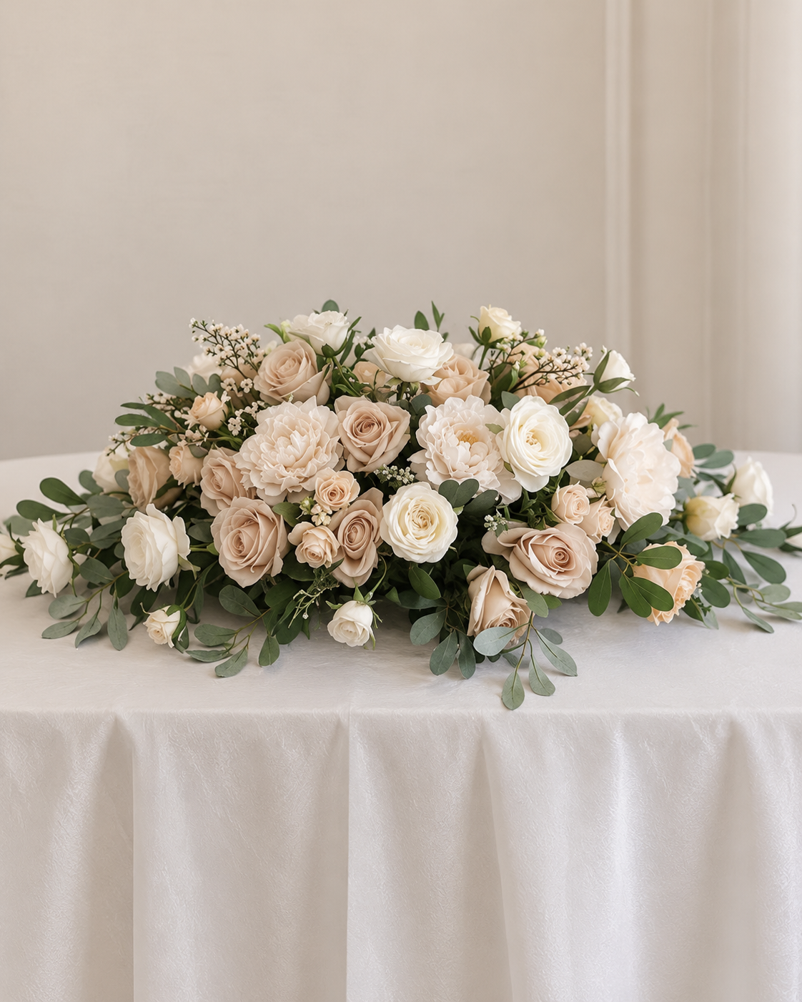 Champagne Themed Table Centerpiece