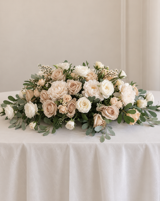 Champagne Themed Table Centerpiece
