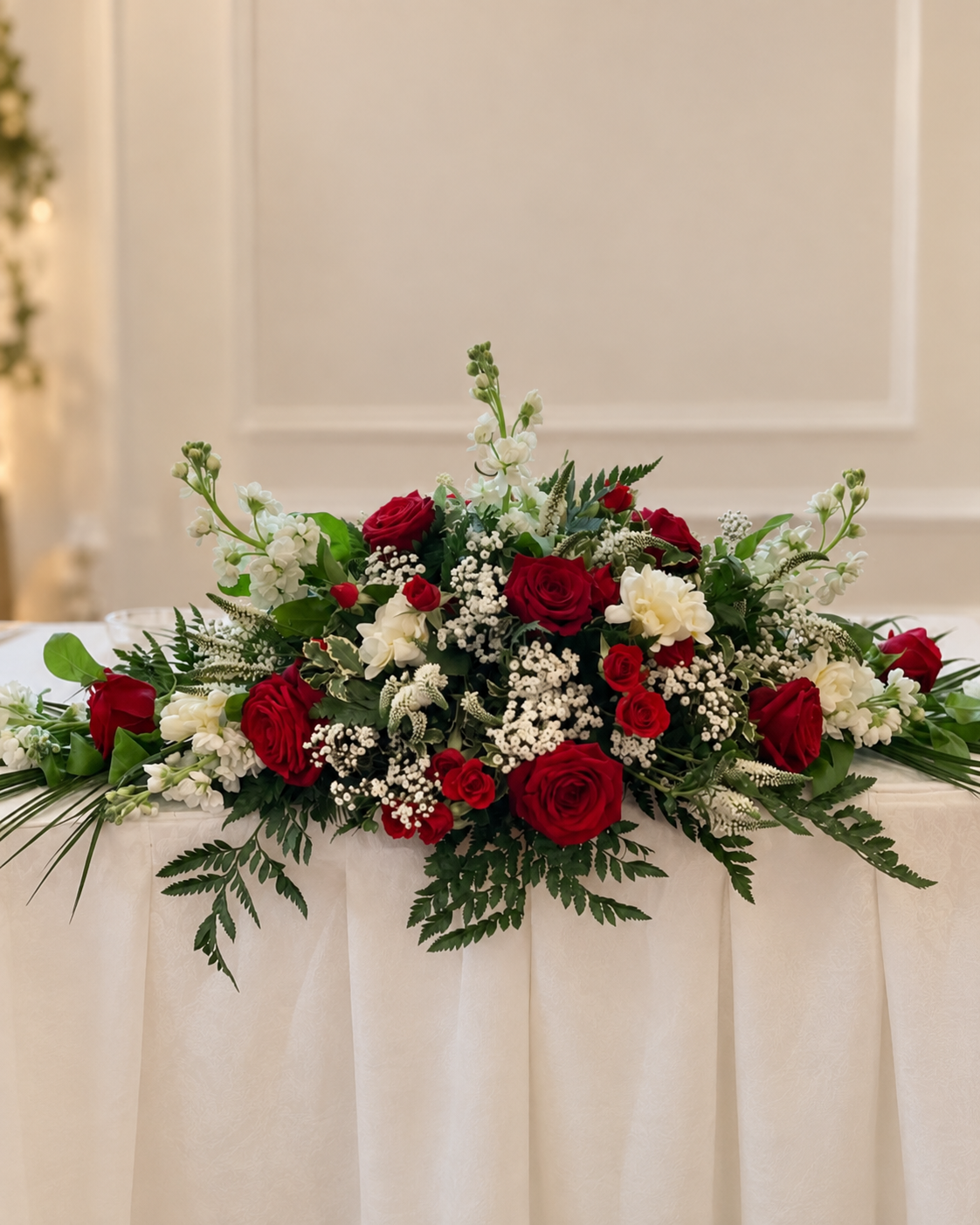 Red Themed Table Centerpiece