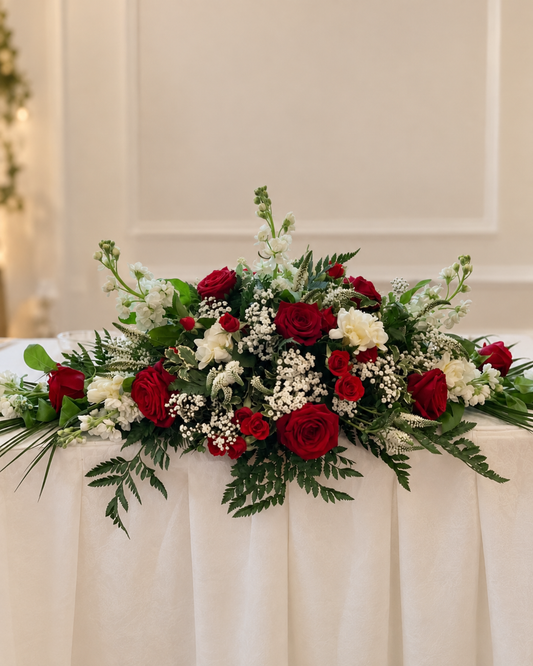 Red Themed Table Centerpiece